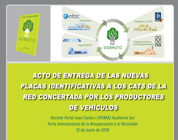 Entrega nuevas placas a desguaces de la red