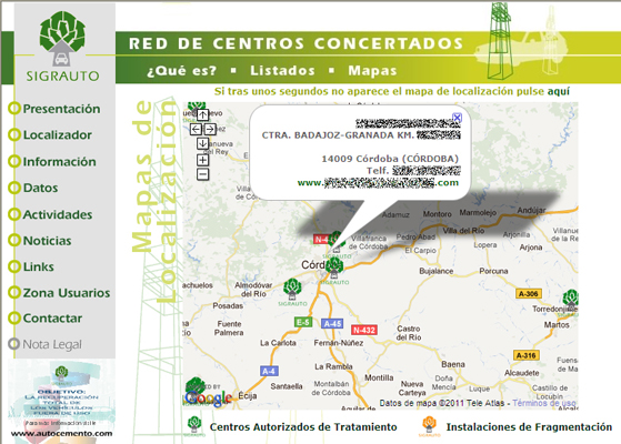 Mapa detalle desguaces