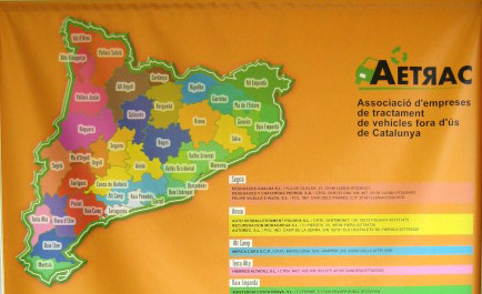 Mapa desguaces AETRAC