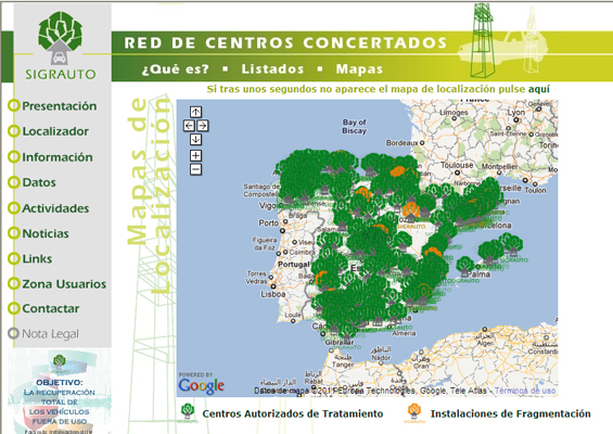 Mapa desguaces